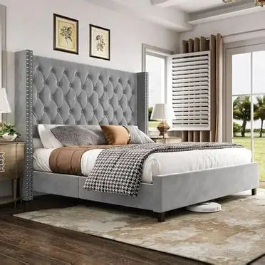 Silver Tuft Headboard