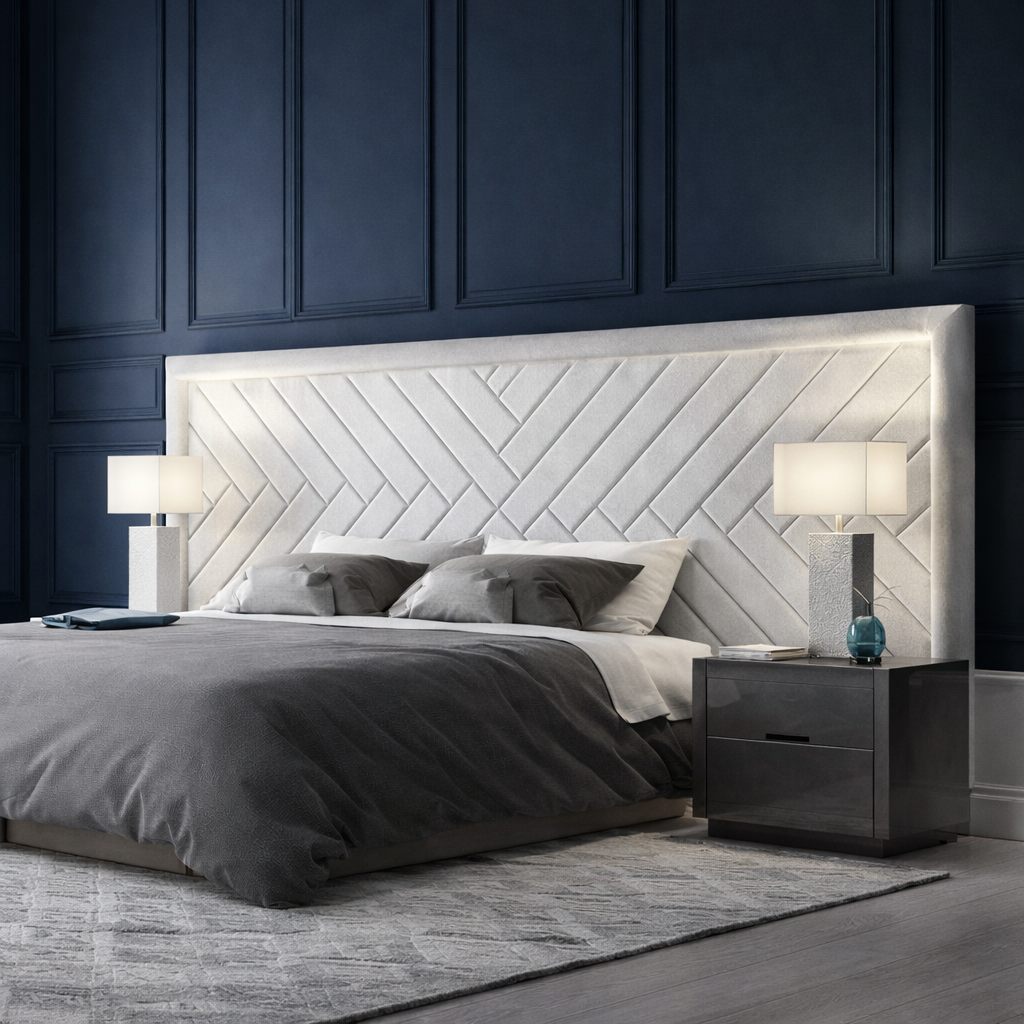 Slate Chevron Headboard