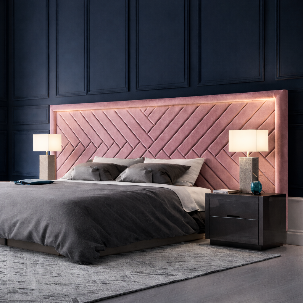 Slate Chevron Headboard