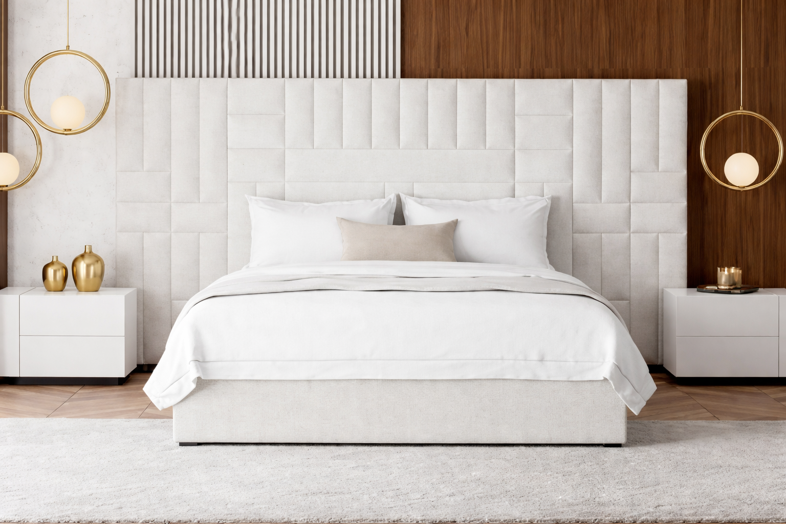 Taupe Ridge Headboard