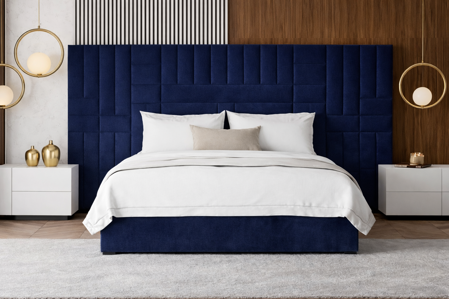 Taupe Ridge Headboard