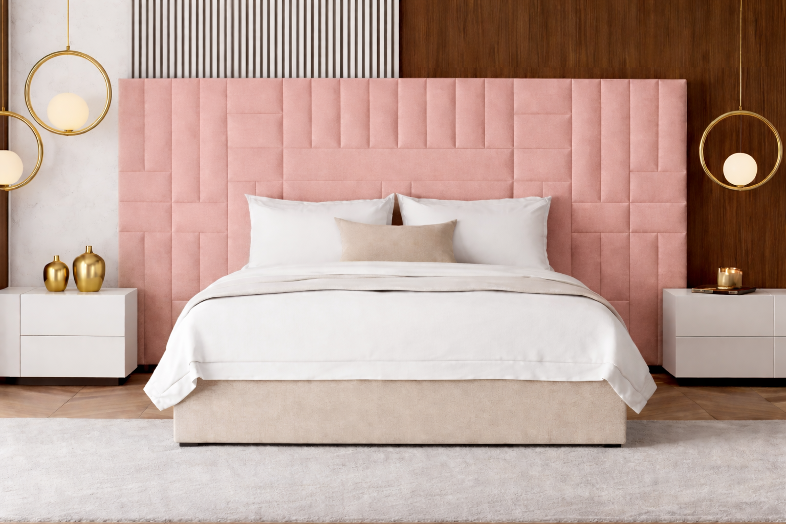 Taupe Ridge Headboard