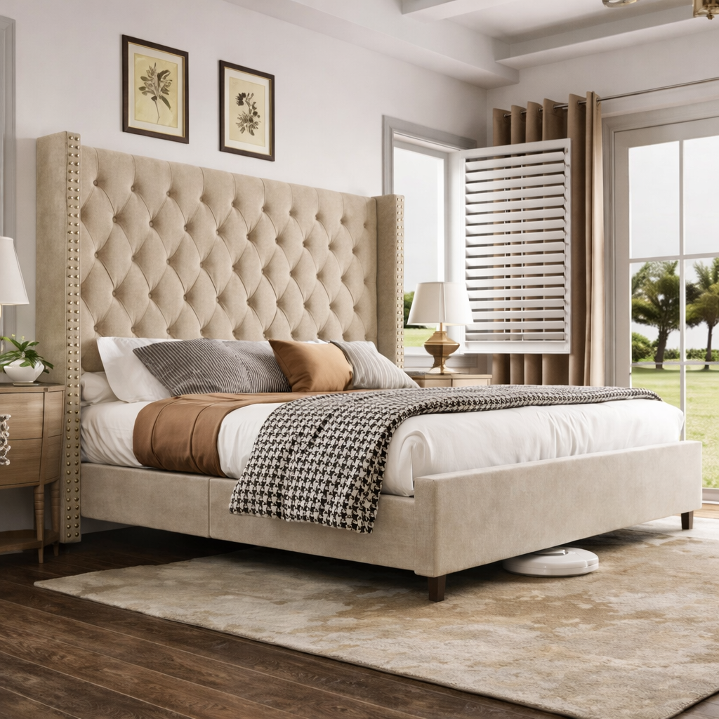 Silver Tuft Headboard