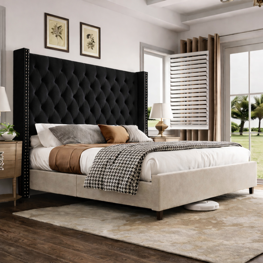 Silver Tuft Headboard